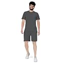 ELLITI Cotton Blend Solid Casual Round Neck