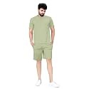 ELLITI Cotton Blend Solid Casual Round Neck