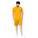 ELLITI Cotton Blend Solid Casual Round Neck