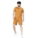 ELLITI Cotton Blend Solid Casual Round Neck