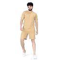 ELLITI Cotton Blend Solid Casual Round Neck