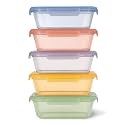 Ello Snap &amp; Nest 4.5 Cup Plastic Meal Prep Set, 10 Piece, Desert Festival