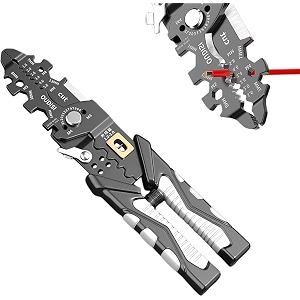 elmvia multifunction stainless steel wire crimping tool wire cutter wire crimper cable stripper wiring tools and multi-function hand tool 25 in 1