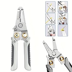 elmvia multifunction stainless steel wire crimping tool wire cutter wire crimper cable stripper wiring tools and multi-function hand tool 25 in 1
