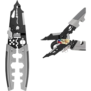 elmvia multifunction stainless steel wire crimping tool wire cutter wire crimper cable stripper wiring tools and multi-function hand tool 25 in 1