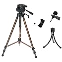 Eloies Simpex 61.4 Inch Height Heavy Duty Photo Video Tripod Stand for DSLR and Mobile Phones (Combo Pack)