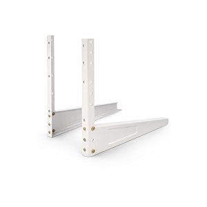 elove 18 inch heavy duty ac outdoor stand  300kg weight capacity gi steel wall mount bracket for 1 ton to 2 ton split ac powder coated rust proof outdoor unit mounting stand light grey