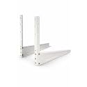 ELOVE 18 Inch Heavy Duty AC Outdoor Stand – 300KG Weight Capacity, GI Steel Wall Mount Bracket for 1 Ton to 2 Ton Split AC, Powder Coated Rust Proof Outdoor Unit Mounting Stand (Light Grey)