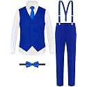ELPA ELPA Boys' Formal Suit Vest Set with Suspender, Kids Suit for Wedding