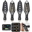 ELTRON TURBO ELFJUJ544 Imported Original Waterproof Flexible KTM Style Blinker Bright Style LED Indicators Universal For All Bikes, Motorcycles Turn Signal Lights (Pack Of 4, Yellow With Running Blue)