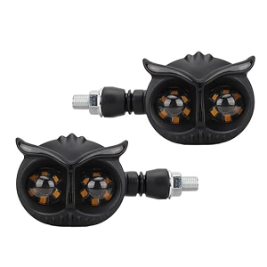 eltron turbo owl-shaped led bike indicator amp brake light waterproof universal fit for all bike models bright running indicator yellow white and red runing light pack of 1 set