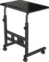 ELV DIRECT Multipurpose Adjustable Height Table With Wheels For Work From Home,Study,Office Wood Portable Laptop Table