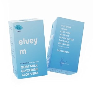 elvey m moisturising soap pack of 2  goat milk glycerine honey amp cold pressed aloe vera for deep skin moisturising antiseptic healing amp glow  75 gmsoap