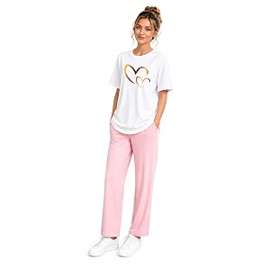 ELVIA Womens Pure Cotton Top and Pyjama