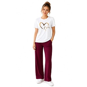 ELVIA Womens Pure Cotton Top and Pyjama