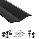 Elvone Garage Door Seal Top and Sides with Nails, 40 FT, Black