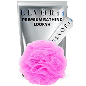 bath loofah bath shower loofah sponge scrubber exfoliator for women and men  bathing sponge  pink