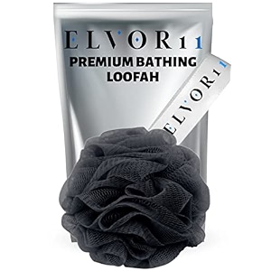 bath loofah bath shower loofah sponge scrubber exfoliator for women and men  bathing sponge  black
