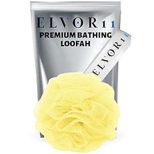 bath loofah bath shower loofah sponge scrubber exfoliator for women and men  bathing sponge  yellow