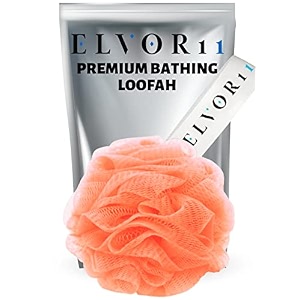 bath loofah bath shower loofah sponge scrubber exfoliator for women and men  bathing sponge  peach