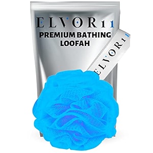 bath loofah bath shower loofah sponge scrubber exfoliator for women and men  bathing sponge  sky blue