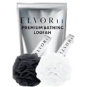 Bath Loofah | Bath Shower Loofah Sponge Scrubber Exfoliator for Women and Men | Bathing Sponge | (BLACK &amp; WHITE)……