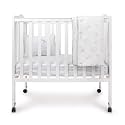 Ely's &amp; Co. Mini Crib Bedding Set for Boys, 4 Piece Set - 1 Fitted Mini Crib Sheet, Quilted Comforter and Decorative Pillow, Blue Dragonfly + Stripe Collection