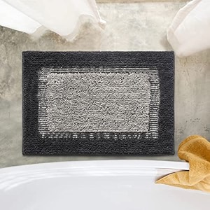 elyesse bath-door mat 40x58 cm antiskid amp washable by saral homegrey