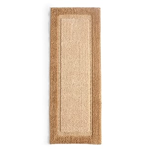 saral home easy living elyeese microfiber durable amp washable multipurpose bedside runner for homekitchenliving arealobbyoffice entrance with anti skid backing gold 40x110 cm