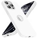 Elzzi Microfiber Logo Cut Cover Compatible for iPhone 15 Pro Case Liquid Silicone Cases Full Body 4 Layer Protective Covers Shockproof Back Cover with High Raised Camera Lips- White