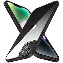 Elzzi Designed for iPhone 14 Cover Matte Rugged Back Cover Camera &amp; Drop Protection Translucent Hard Back Protective Slim Thin Case [Polycarbonate Back Cover] (Black)