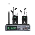 W IN-MIX EM100 UHF Wireless in-Ear Monitor System – 1-Channel with 2 Bodypacks Mono IEM System, PLL Technology, 300ft Range, Ultra-Low Latency for Live Stage, Recording Studio & Musicians