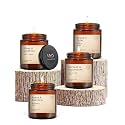EM5 Aromatherapy Scented Candles Set of 4 | Sleep/Destress - Focus/Meditate - Relax/Calm - Refresh/Rejuvenate | 100g Each, 40Hrs Burn Time | 100% Natural Wax | Non-Toxic, Clean Burning Candles