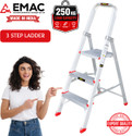 EMAC Aluminium 3 Steps Folding Ladder for Home, Shop & Office Use Slip Resistant Step Aluminium Ladder