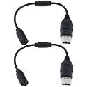 2PCS Controller Breakaway Cable Compatible with Microsoft Xbox Consoles Controller Breakaway Converter Adapter Cable Cord Games Accessories 26cm