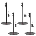 EMART Round Base Light Stand, 79" Heavy Duty Monopod for Camera, Lights, Webcam, Live Streaming, Vlogging, 22 LBS Payload, 4 Pack