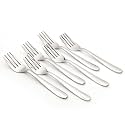 Embassy (Classic by Embassy) Coffee/Fruit Fork, Pack of 6, Stainless Steel, 11.6 cm (Ajanta, 14 Gauge)