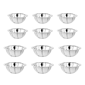 embassy stainless steel light-weight curve mixing bowls for kitchen pack of 12  size - 1 700 ml and 2 1000 ml each 6 pieces  bowls for baking mixing atta storing amp serving  ideal for gifting