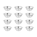 EMBASSY Stainless Steel Curve Light-Weight Mixing Bowl, Size 1, Pack of 12, 700 ml, 17 cms (Bowls for Storing, Serving; Ideal for Gifting, Thinner Gauge)