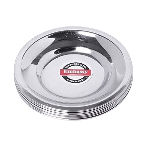 embassy stainless steel glass lidcover pack of 12 size 5 diameter 99 cms