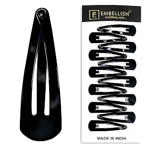 embellish tic tac glossy shiny hair clips - accessories gifts for women girls and kids stylish cute aesthetic metal barrette pin for wedding hairstyles birthday parties amp daily use