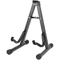 EmberGlow Folding A-Frame Guitar Stand for Acoustic,Electric,and Classical Guitars - Durable Metal Guitar Holder with Soft Foam Arms and Non-Slip Rubber Base, No Assembly Required