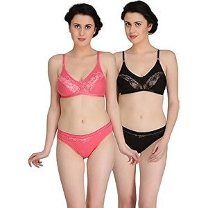 Embibo Womens Cotton Bra Panty Set