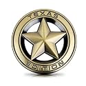 Emblems for Car &amp; Bike Metal Lo.go and Grill Me.tal Lo.go, Auto Accessories for Car Emblem 3D Badge Auto Racing Sport Sticker Grand Tourer Decal. (Texas Edition Golden Sticker.)