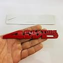 Emblems for Car &amp; Bike Metal Lo.go and Grill Me.tal Lo.go, Auto Accessories for Car Emblem 3D Badge Auto Racing Sport Sticker Grand Tourer Decal. (4BY4 RED Full TIME Metal Logo)