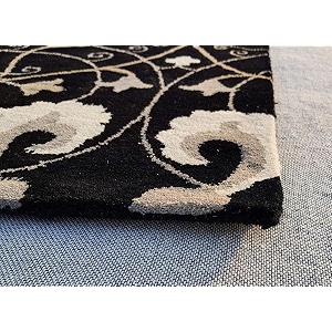 Embossed Handmade GH Wool Thick Geometrical Carpet