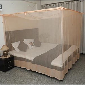 plain mosquito net for double bed  premium soft fabric  fine mesh  breathable design  easy to wash fold amp store biscuit doubel bed5x7