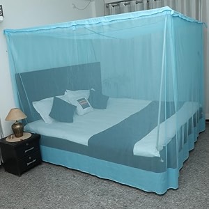 plain mosquito net for queen size bed  premium soft fabric  queen bed  fine mesh  breathable design  easy to wash fold amp store blue queen bed 6x7