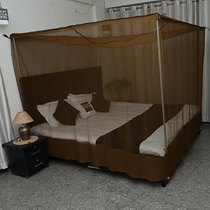 plain mosquito net for queen size bed  premium soft fabric  queen bed  fine mesh  breathable design  easy to wash fold amp store khakhi queen bed 6x7