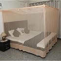 Plain Mosquito Net for Queen Size Bed | Premium Soft Fabric | Queen Bed | Fine Mesh | Breathable Design | Easy to Wash, Fold &amp; Store (Biscuit, Queen Bed (6x7))